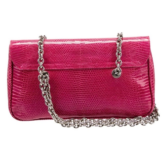Ralph Lauren Collection Ricky Bag Lizard Pink Chain Shoulder Purse Y2k 09s $12K - Picture 3 of 15